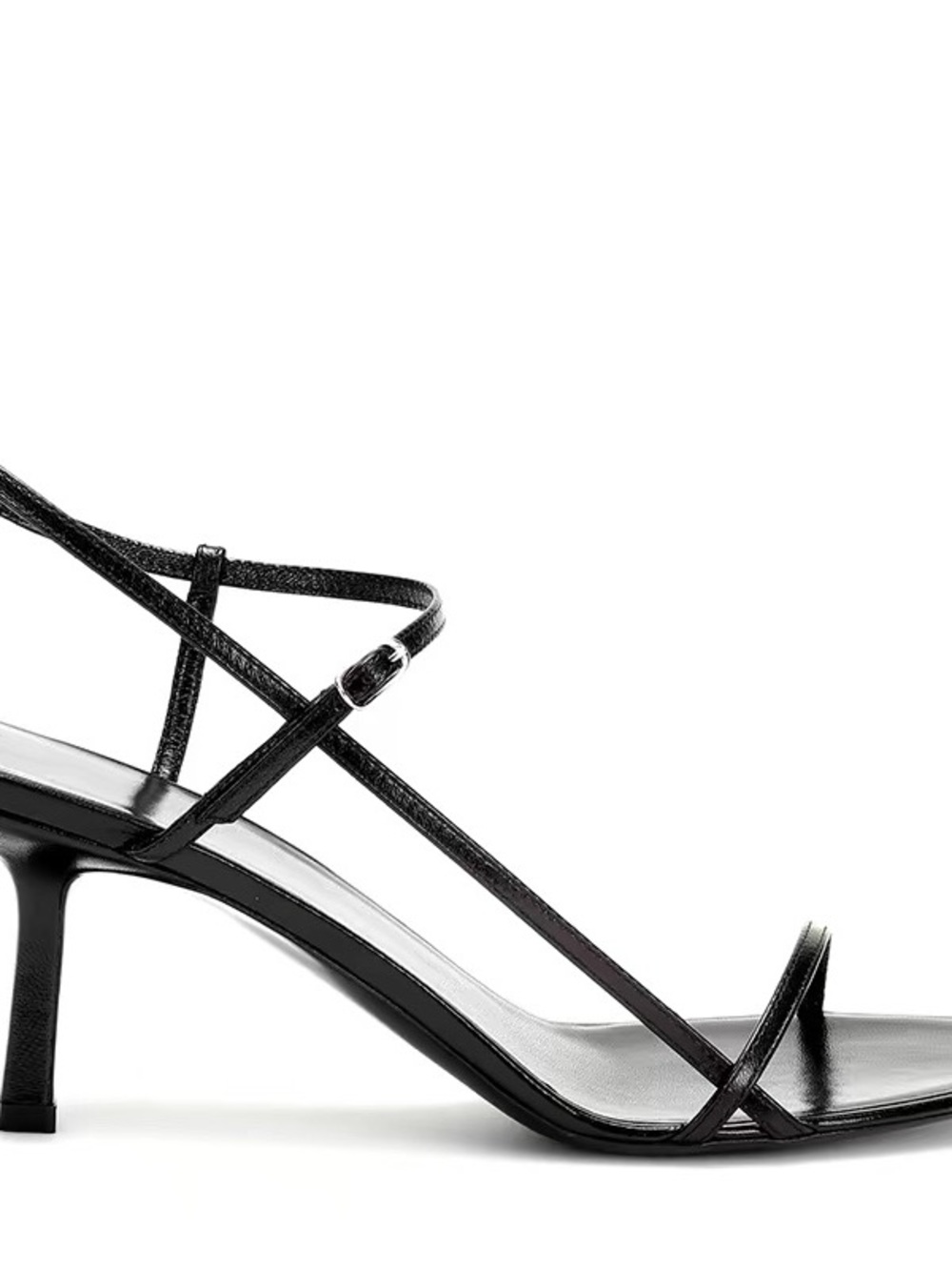 Women's Black Strappy Stiletto Heeled Sandals size 39